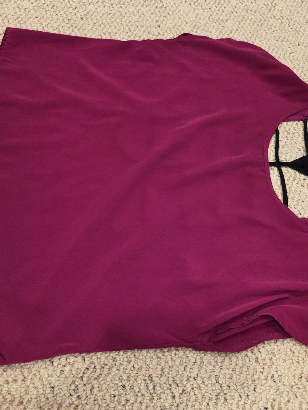 Sage Short Sleeve Blouse in Fuchsia